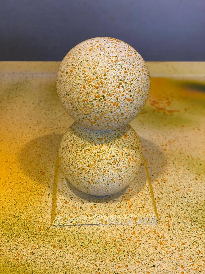 Résultat de pulvérisation sur pâtisserie pendant une démonstration SGI Pastry