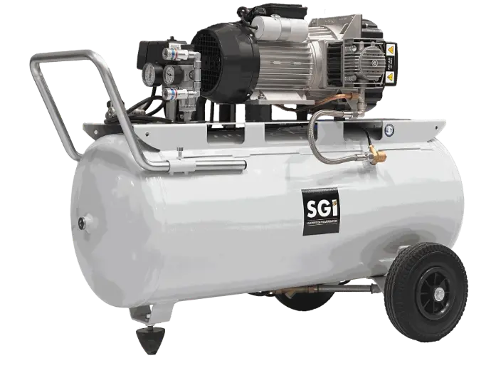 Compresseur BREVA 100 Lgrande capacité, adapté aux productions de taille moyenne