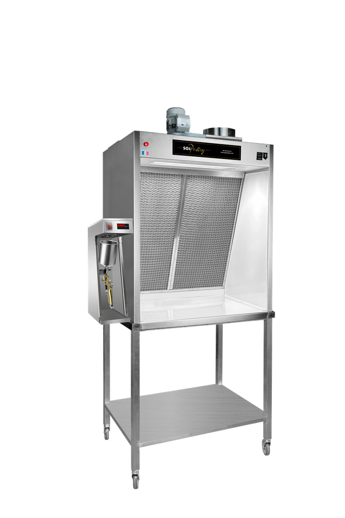 Hotte Compacte Alimentaire 1m - Double filtration -  Cadres Tout Inox Nouvelle Génération - 