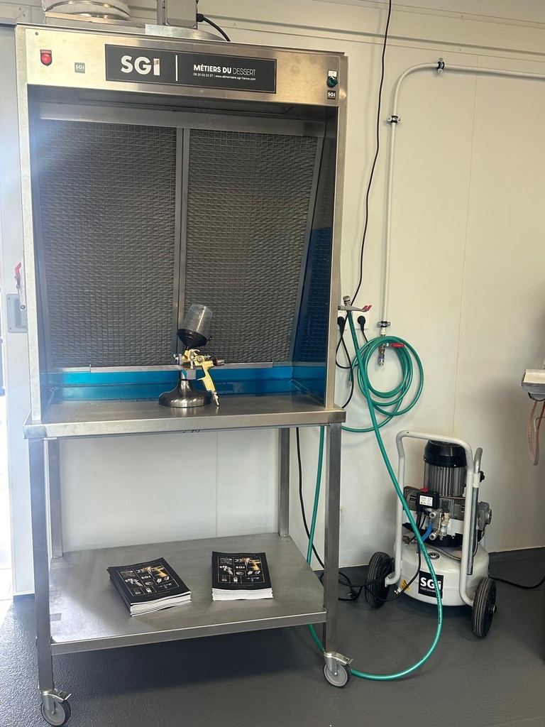 Hotte Compacte Alimentaire 1m - Double filtration -  Cadres Tout Inox Nouvelle Génération - 