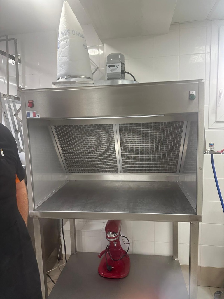 Hotte Mini Alimentaire 1m - Double filtration -  Cadres Tout Inox Nouvelle Génération