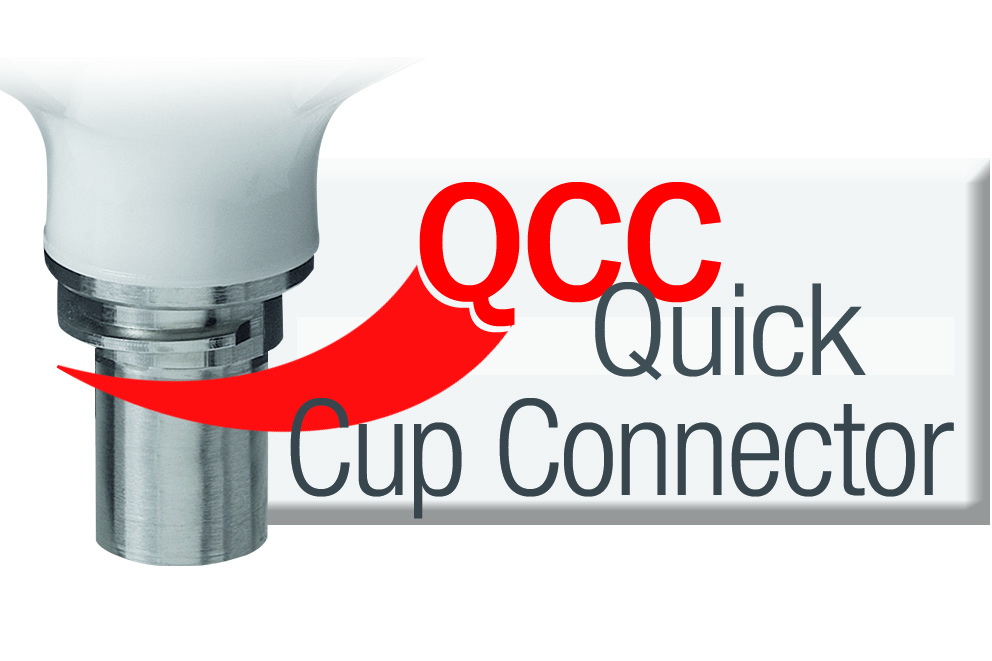 Godet aluminium 0.15L QCC avec vanne 1/4 de tour