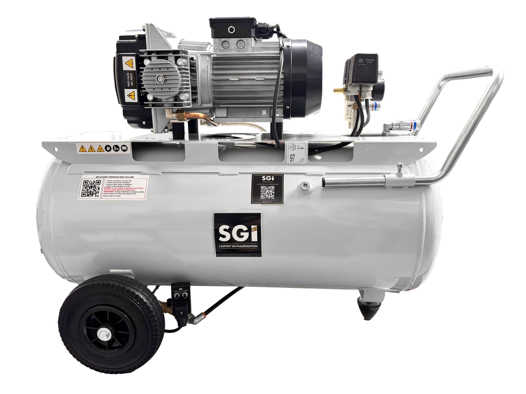 Compresseur BREVA 100 L - Cuve alimentaire - Monophasé 