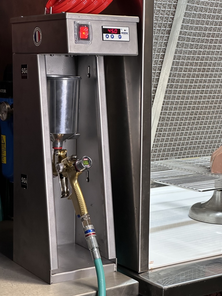 HOTSPRAY - Support chauffant en inox pour pistolet et godet