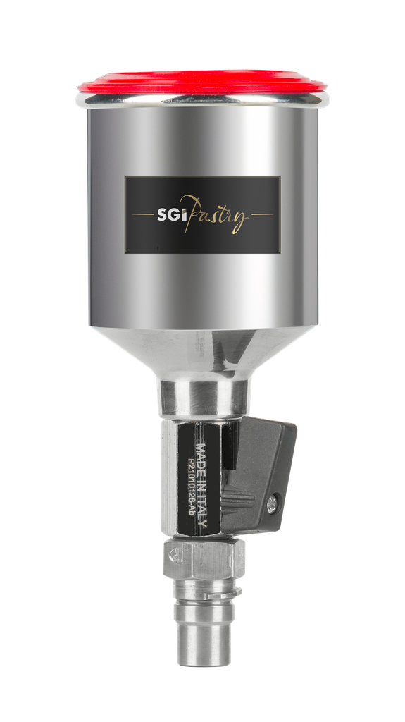 Godet aluminium 0.15L QCC avec vanne 1/4 de tour