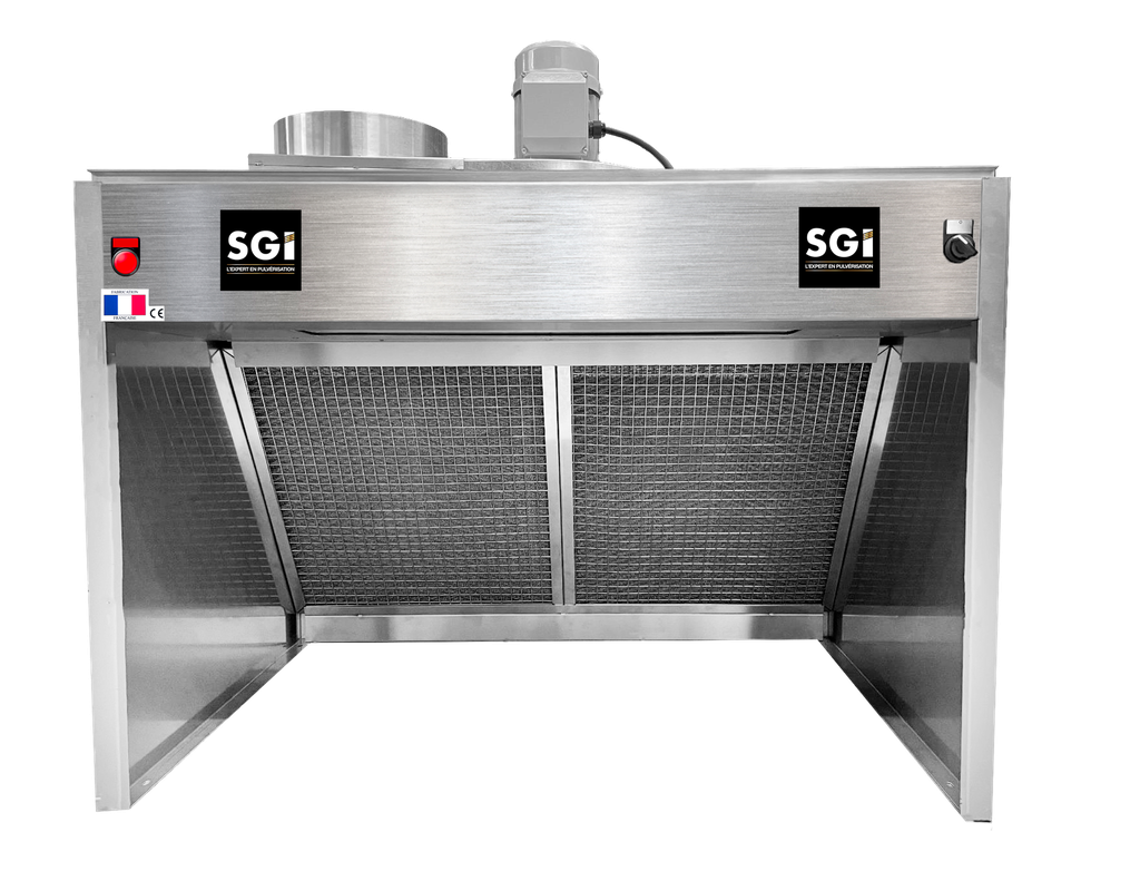 Hotte Mini alimentaire inox 1 m - Double filtration - Cadres Tout Inox Nouvelle Génération 