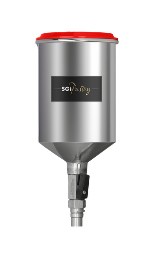 [40GOALIM0.75L] Godet aluminium 0.75L QCC avec vanne 1/4 de tour