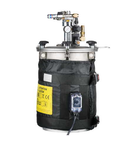 [POTSOUSPRESSIONRA] CUVE sous pression en Inox avec agitateur et double régulateur  - Cuve 20L avec capacité de produit 15L - 